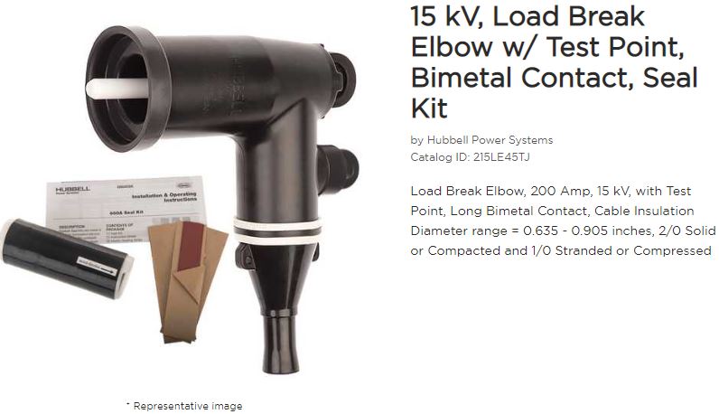 15kv Elbow #1/0 w/seal/TP